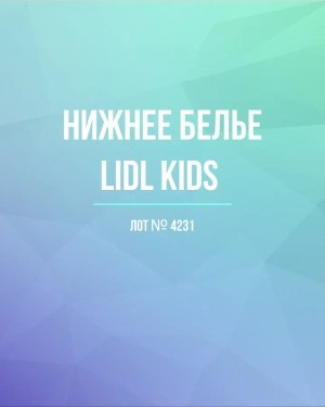 Купить Нижнее белье LIDL Kids#5 кг, ЛОТ №4231 оптом в Краснодаре и Краснодарском крае
