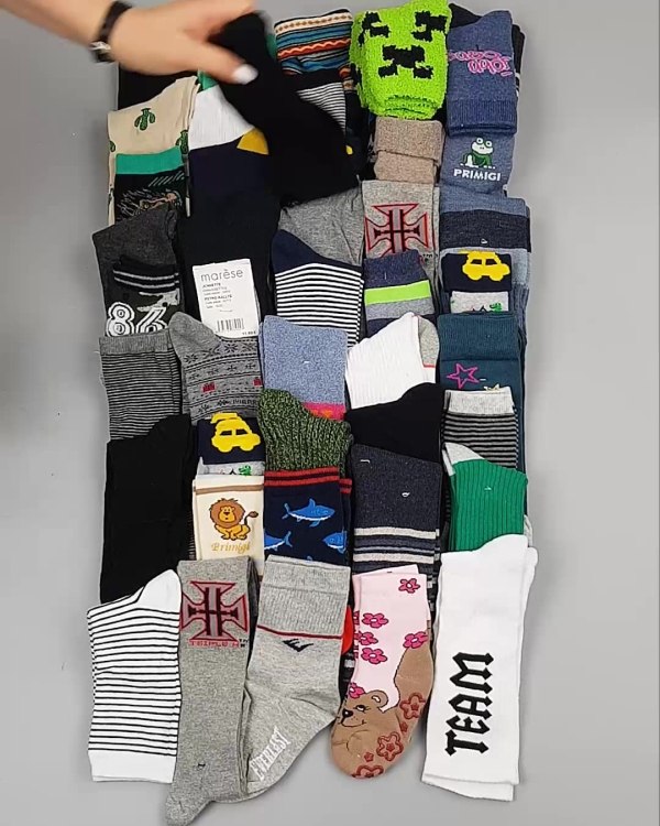 Фотография  512 - Носки дети СТОК зима#5 кг, ЛОТ №4870 оптом в Краснодаре и Краснодарском крае