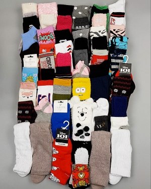 Купить Носки дети СТОК зима#5 кг, ЛОТ №6986 оптом в Краснодаре и Краснодарском крае