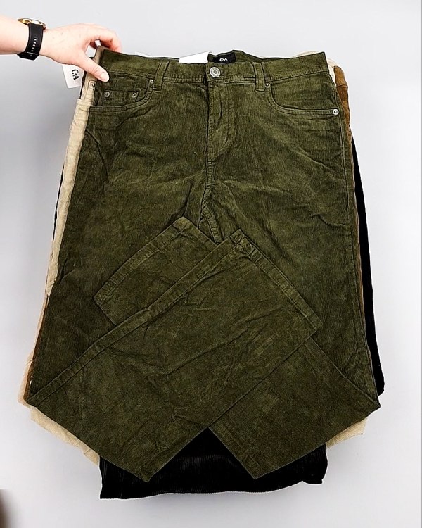 Фотография  762 - Брюки вельветовые м/ж C&A 025#10 кг, ЛОТ №8031 оптом в Краснодаре и Краснодарском крае